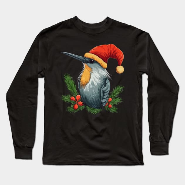 Hummingbird Christmas Long Sleeve T-Shirt by JH Mart